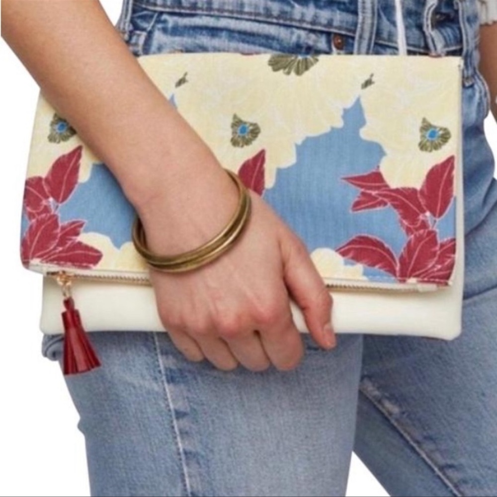 Rachel Pally floral reversible clutch purse